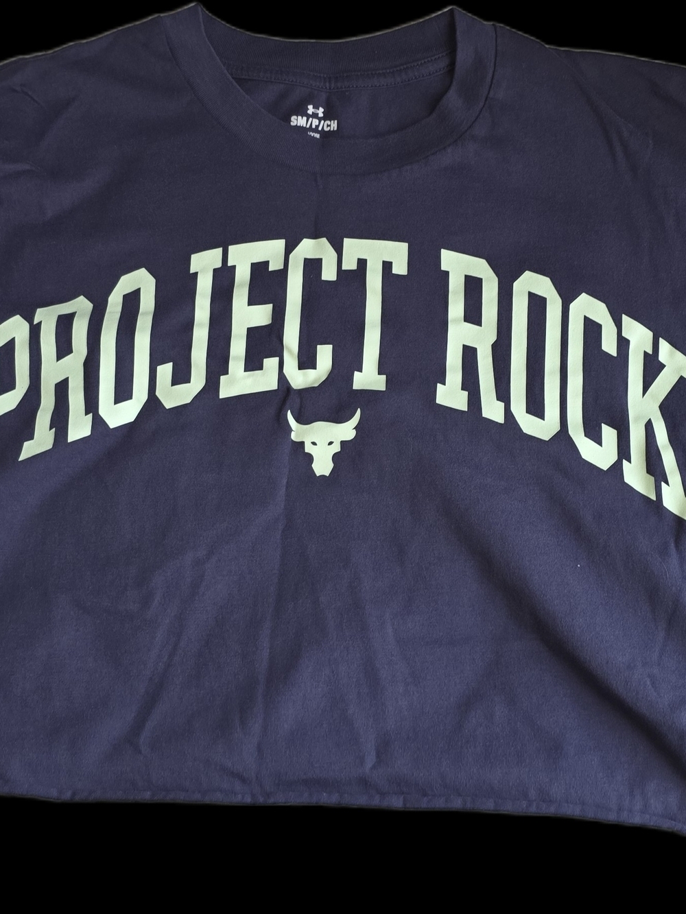 Under Armour Navy T-Shirt with Mint Project Rock Graphic